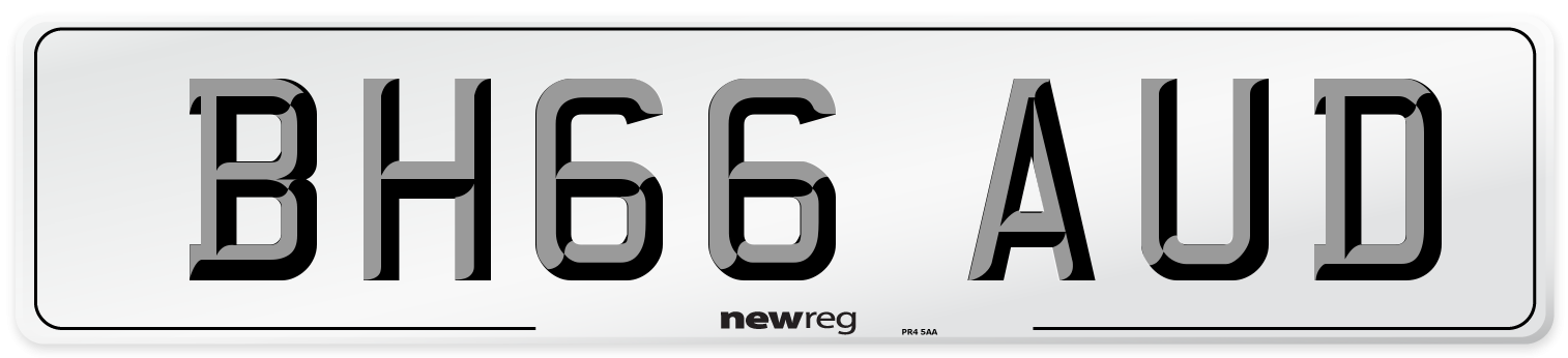 BH66 AUD Number Plate from New Reg